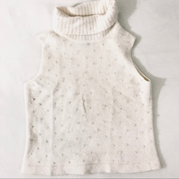 Mixit Pearl Angora Turtleneck Sleeveless Top (M) - Picture 2 of 4